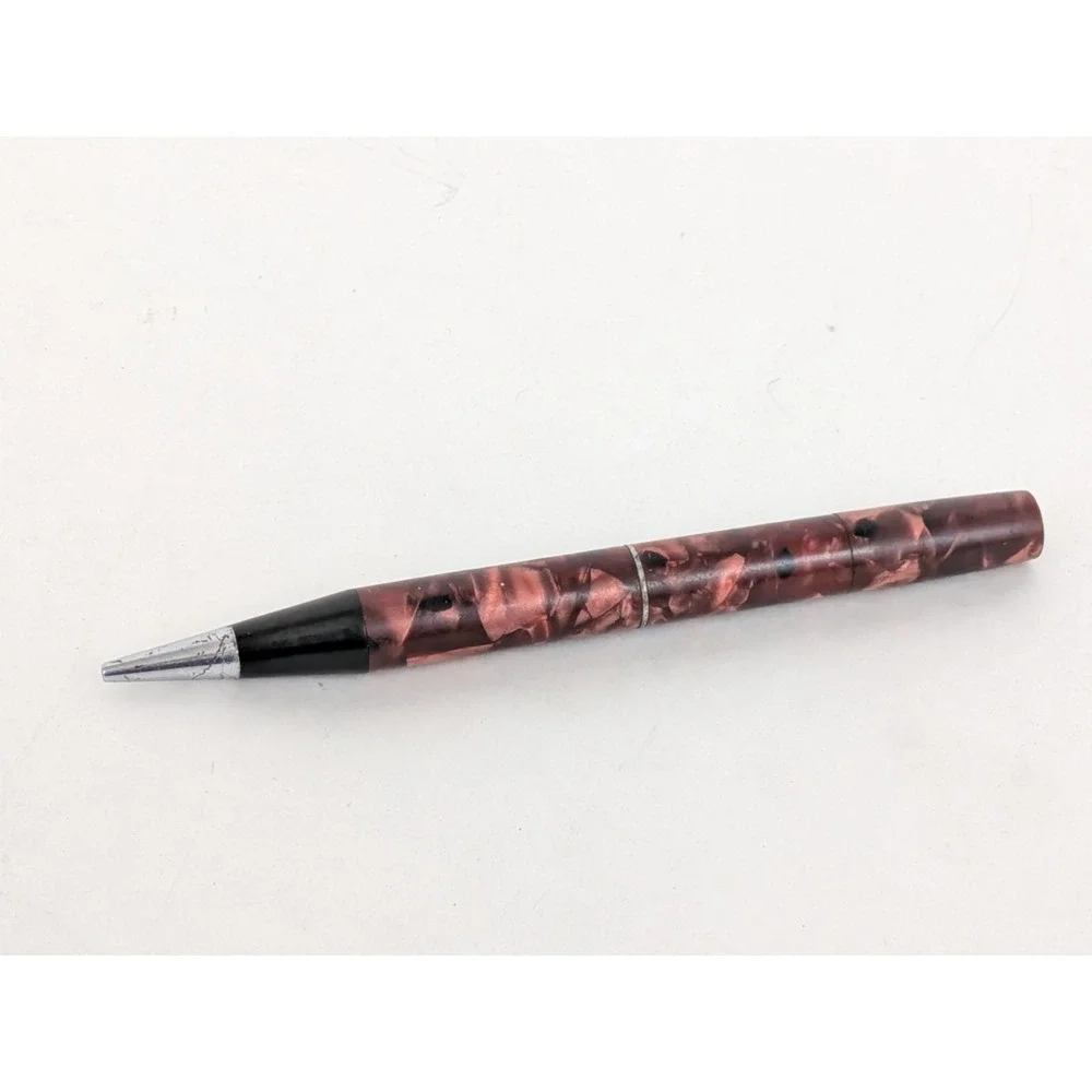 Vintage WATERMAN'S RED MARBLE RIPPLE TWIST MECHANICAL PENCIL 4 1/4